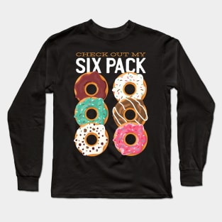 Donut Six Pack - Men's Funny Long Sleeve T-Shirt